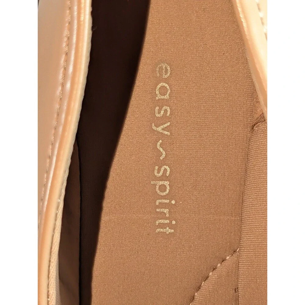Easy Spirit Gerta e360 Tan Beige Bow Wedge Slip On Shoes Size 7M NIB - Picture 6 of 12